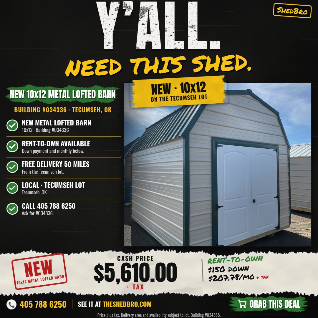 Metal Lofted Barn 10x12 · #034336