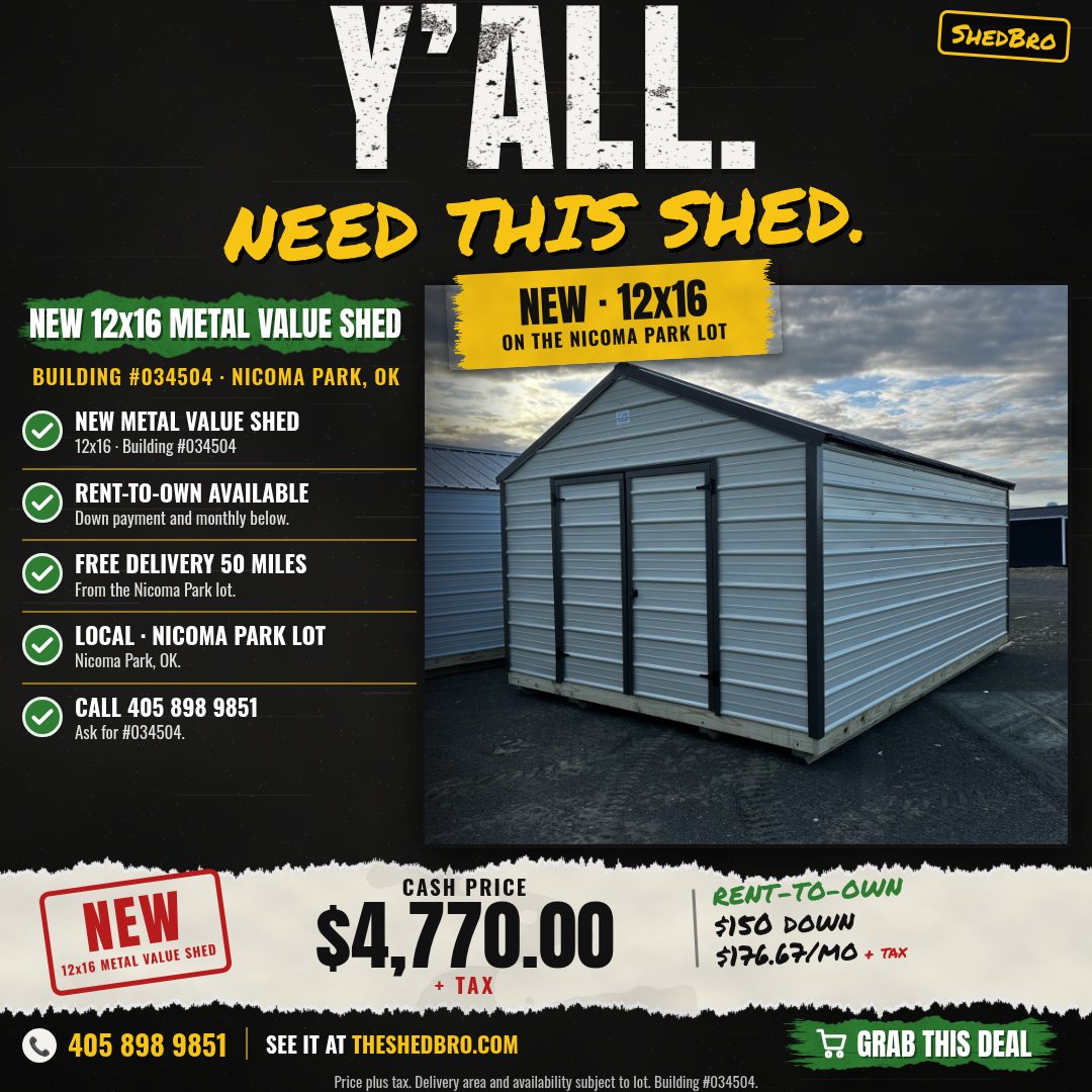 Metal Value Shed (no windows) 12x16 · #034504